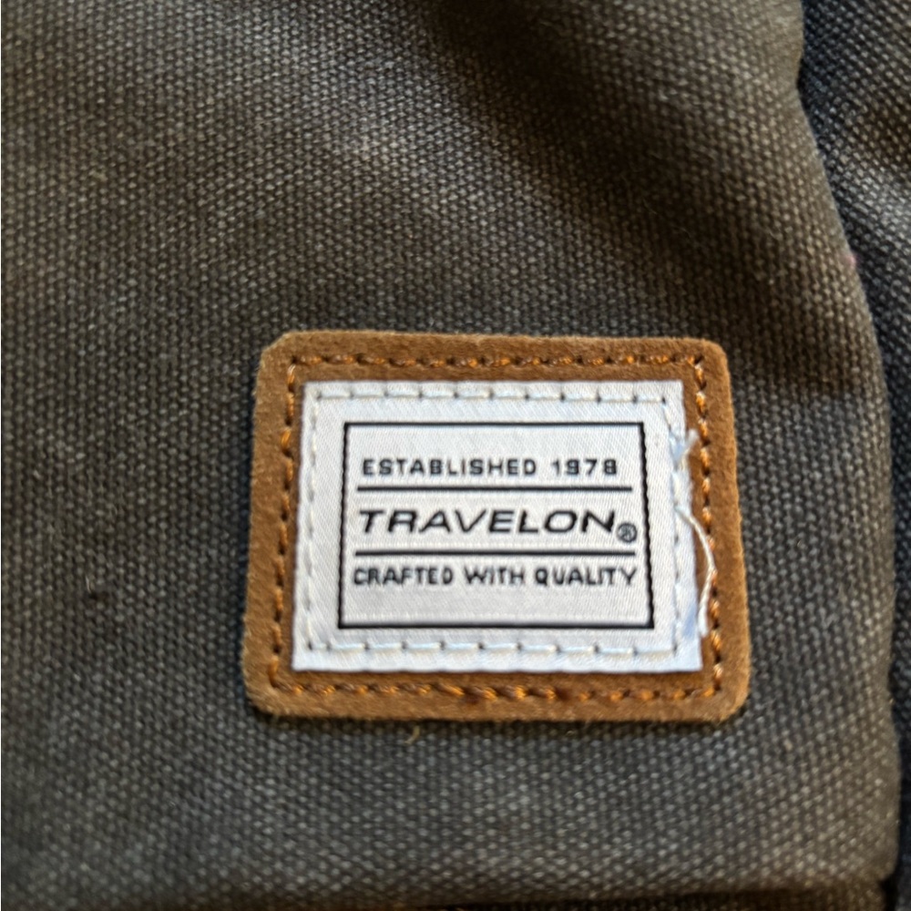 Travelon Charcoal and Tan Backpack - Picture 2 of 8